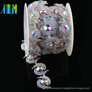 Cristal Cup Rhinestone Applique Aparar Para Nupcial Cristal Sash Wedding Belt